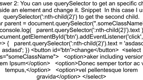 How to replace an HTML element39s text with JavaScript when the element doesn39t have a class