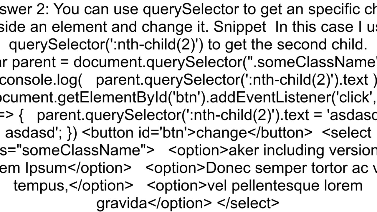 How to replace an HTML element39s text with JavaScript when the element doesn39t have a class