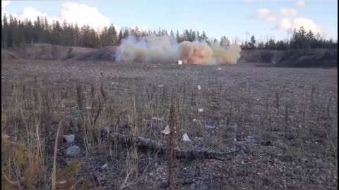 The 40 lb tannerite blast