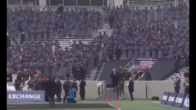 President Trump greeted with a deafening crowd