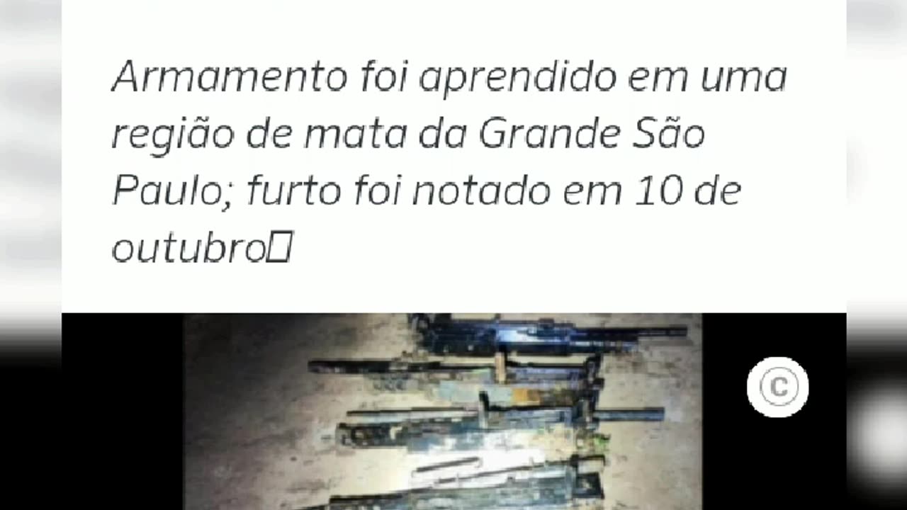 Mais 9 armamentos furtados do exército foram encontrados