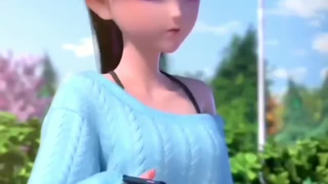 Boy and girls Animation Chinese Car video