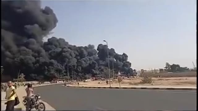 a huge fire at egypt