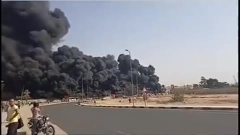 a huge fire at egypt