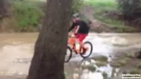 Orange bike river cant get out