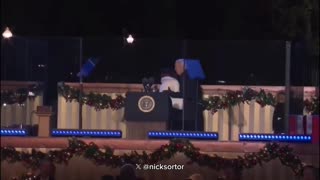 Biden Looks ROUGH During White House Christmas Tree Lighting Ceremony