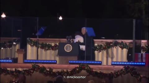 Biden Looks ROUGH During White House Christmas Tree Lighting Ceremony