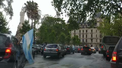 demonstration. All roads are blocked