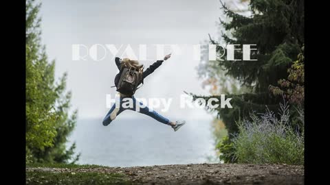 HAPPY ROCK-uplifting positive track feature drums,bass,hand claps,electric guitar royalty free music