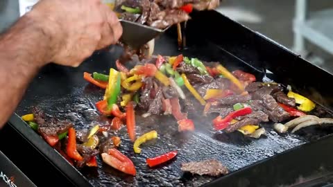 BLACKSTONE GRIDDLE COOKING RESTAURANT STYLE STEAK FAJITAS