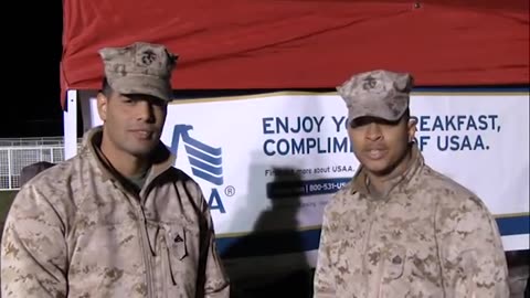 USAA gives Marine volunteers early breakfast