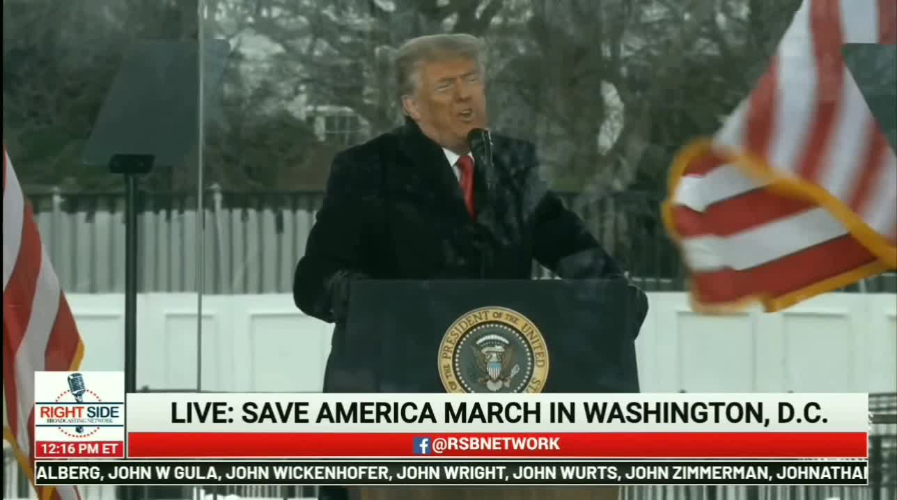 Trump: "..March to Capitol to Peacefully and Patriotically.."