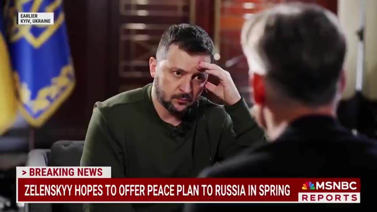 Zelensky is visibly high as hell on MSNBC