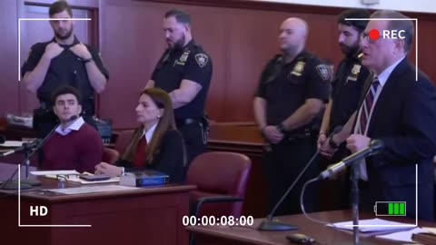 LUIGI MANGIONE INSIDE THE COURTROOM HEARING