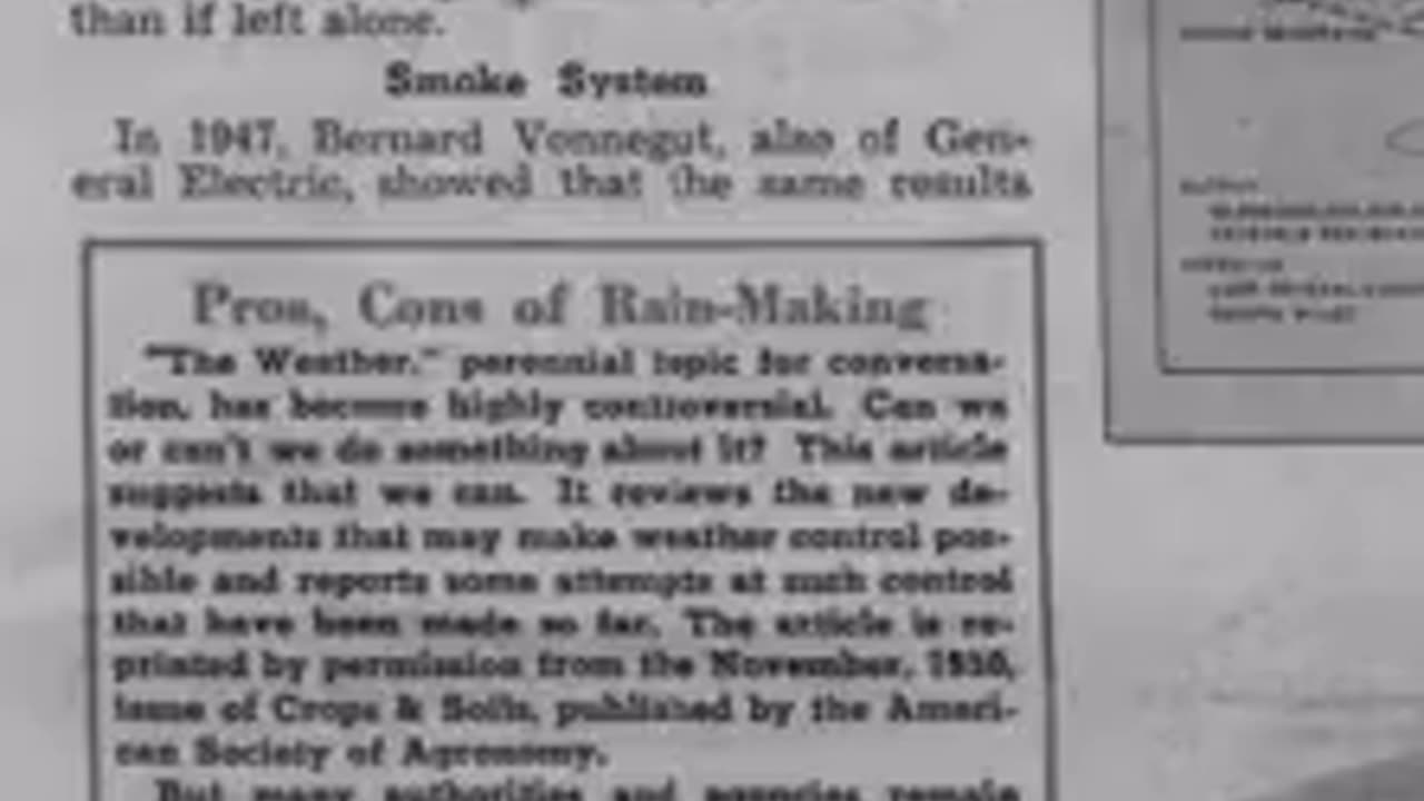 CHECK OUT THIS MONTANA NEWSPAPER FROM 1951 OPENLY DESCRIBING HOW WEATHER MODIFICATION WORKS