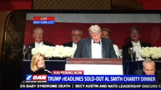 🦅 OANN Donald Trump headlines sold out Al smith charity dinner