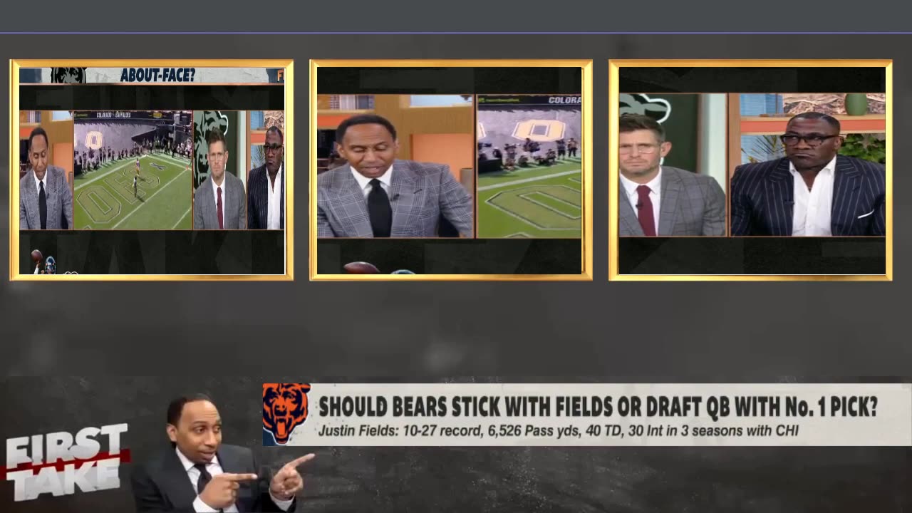 FIRST TAKE Shannon advises Justin Fields to demand trade to Falcons as Bears clinch No. 1 pick