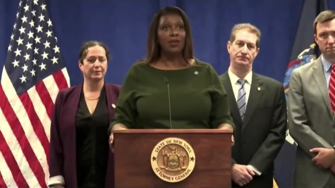 NY AG Letitia James announces that she is suing Trump for “cheating the system”