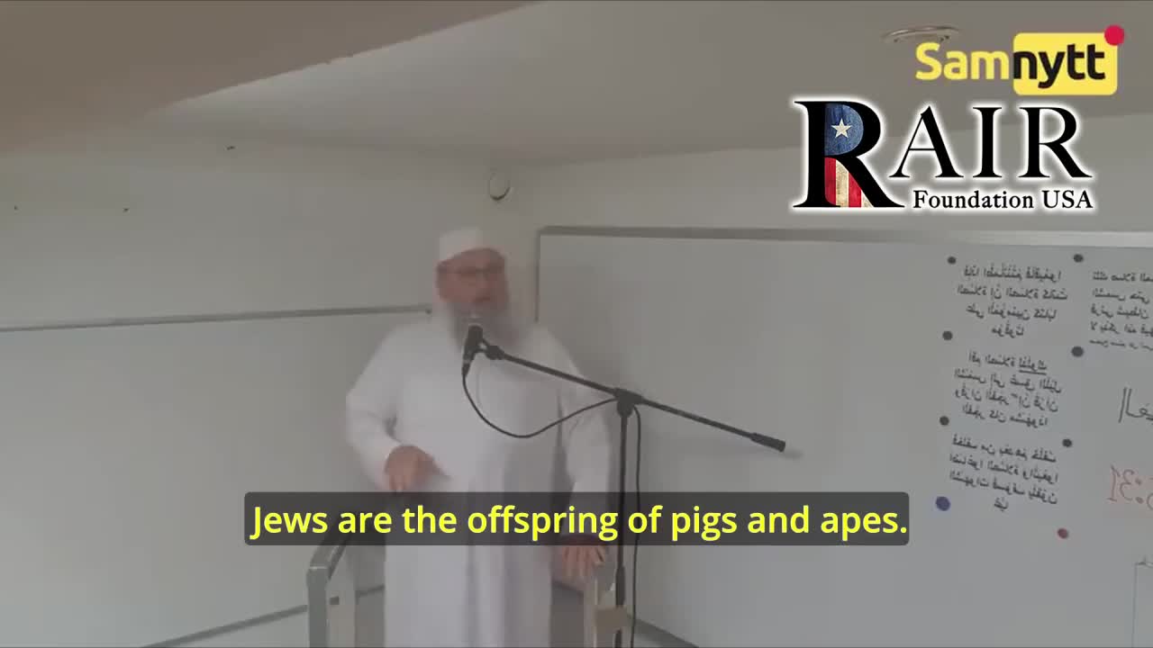 'Enriched' Sweden: Imam Declares Jews 'Offspring of Pigs and Monkeys'