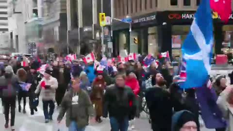 Canadians hit the streets against covid passports and in solidarity with Australia.
