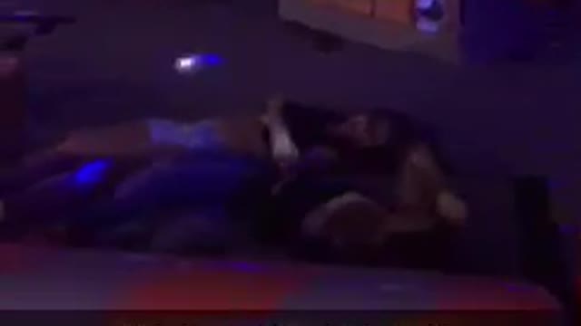 Two girls get knocked out by orbit foam pit pole scorpion