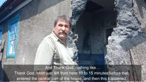 Ukraine Forces shelled a Donbass village hitting a residential area.