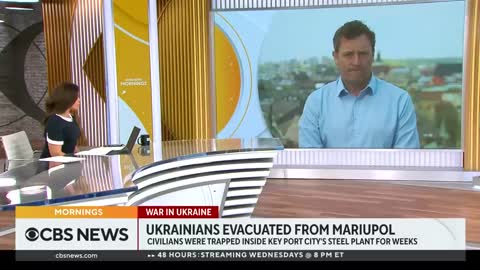 Ukrainians evacuated from Mariupol steel plant