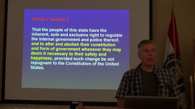 Ron Calzone Shall Missouri Hold A Constitutional Convention?