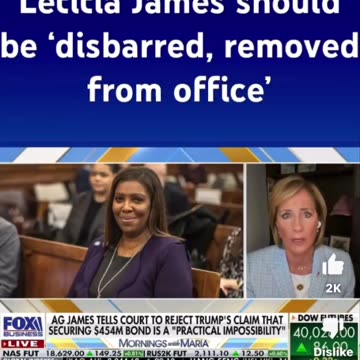 Leticia James should be disbarred and removed from office