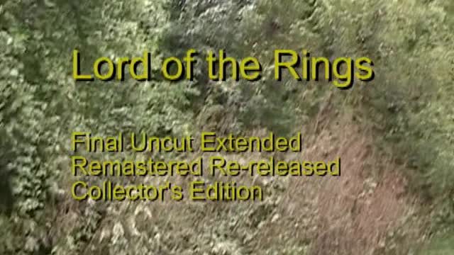 Lord of the Rings Remastered Uncut Extended Version Special Release