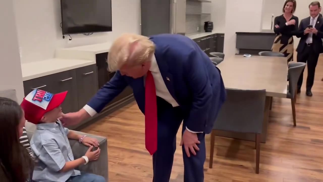 Trump Surprises Boy With Rare Brain Condition