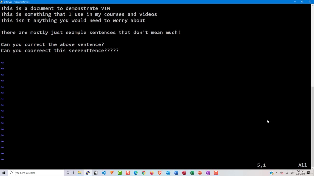 Learn VIM and NeoVIM | Deleting Characters in VIM