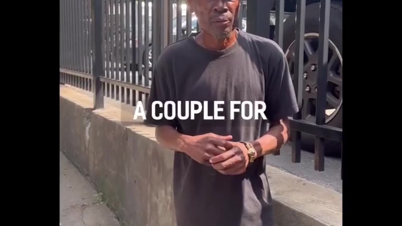 Man asks homeless man what his biggest regret is,and it moves him to tears