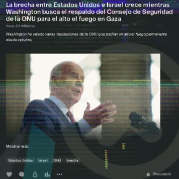 La brecha entre Estados Unidos e Israel