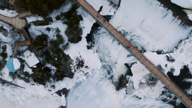 Relaxing Nature waterfall (AERIAL view w/ drone)