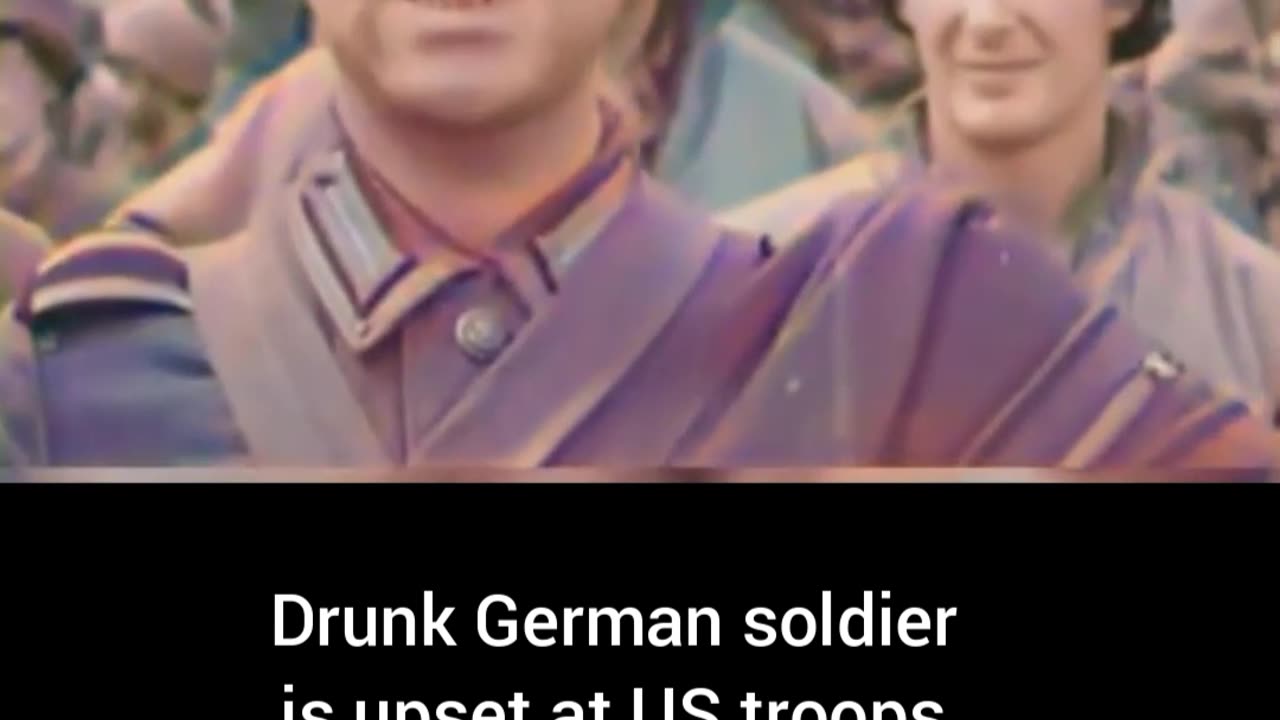 Drunk German soldier upset at US troopsafter capture #Colourized footage🇩🇪🇺🇸 🎥