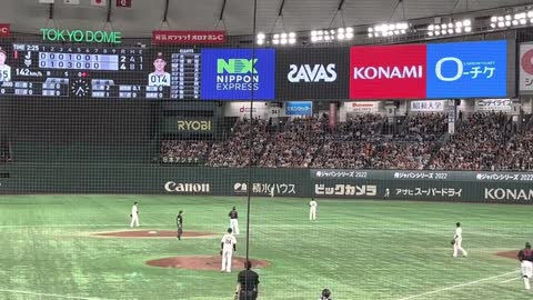 侍ジャパン壮行試合11月6日 村上の同点ホームラン1発目