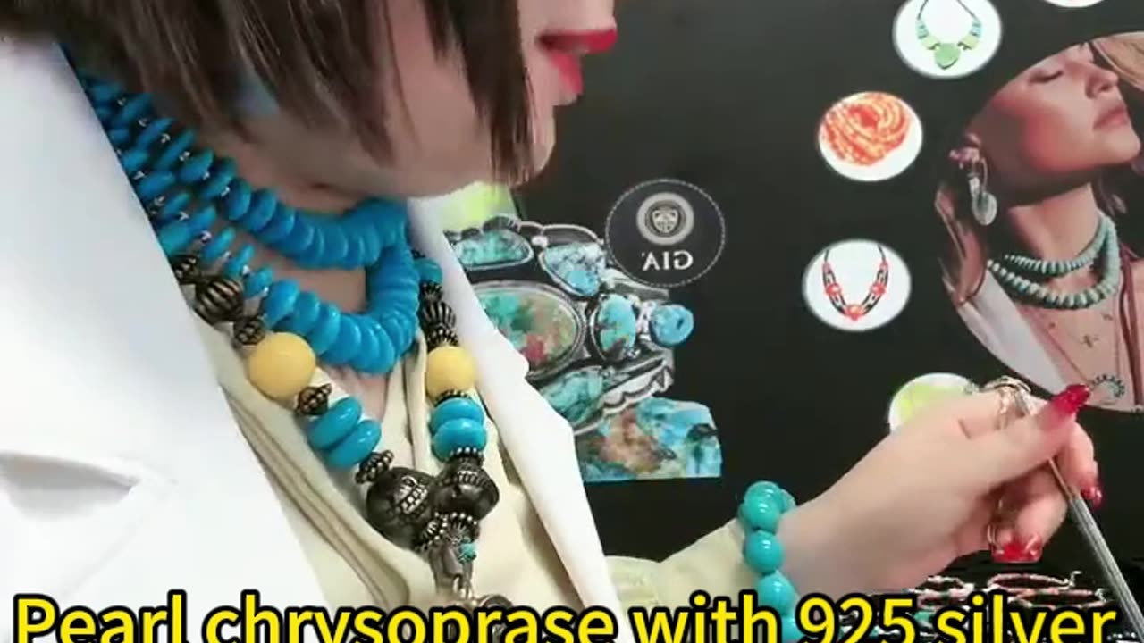 20250211-08 Pearl chrysoprase with 925 silver jewelry bracelet Women's fashion jewelry