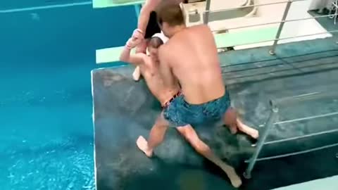 Prank went wrong I swimming pool