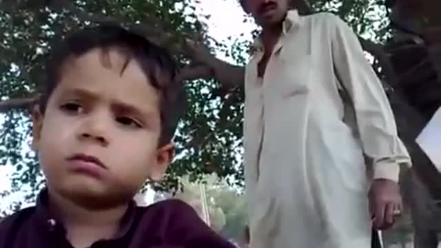 Cute baby talking about his life