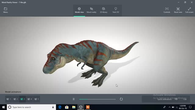 3D Dinosaur virtual reality in computer  graphics