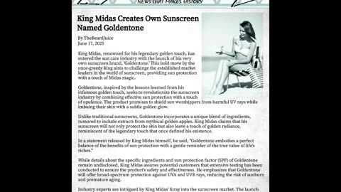 King Midas Creates New Sunscreen Golden Tone