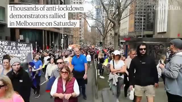 Thousands protest against Melbourne's lockdown restrictions