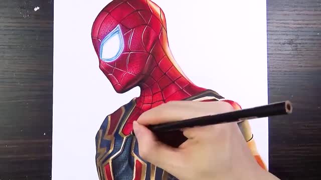 Master hand-painted Iron Spider-Man suit with content suitable for learning II