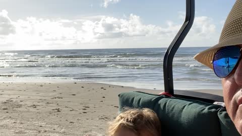 Best friend golf cart beach ride port aransas