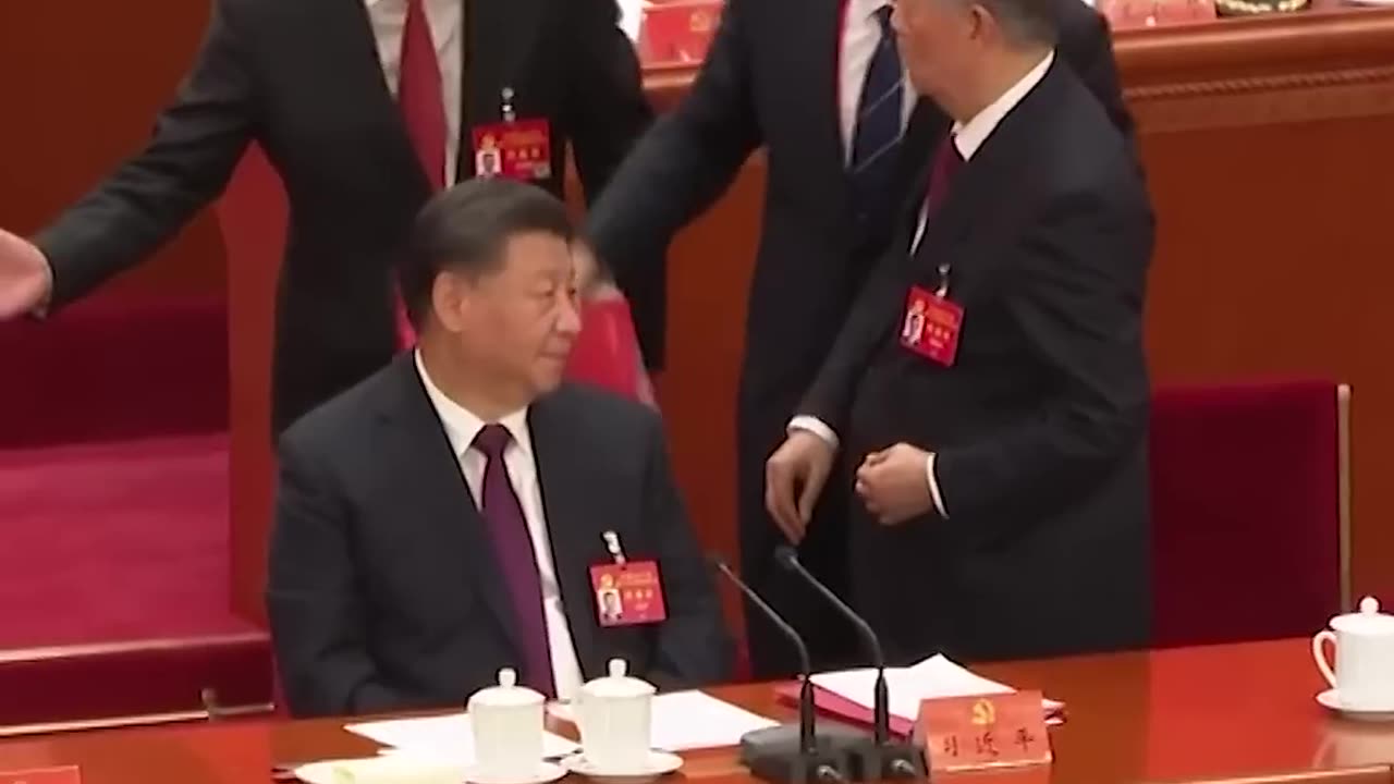 Former Chinese President Hu Jintao removed from Communist Party congress | USA TODAY #Shorts