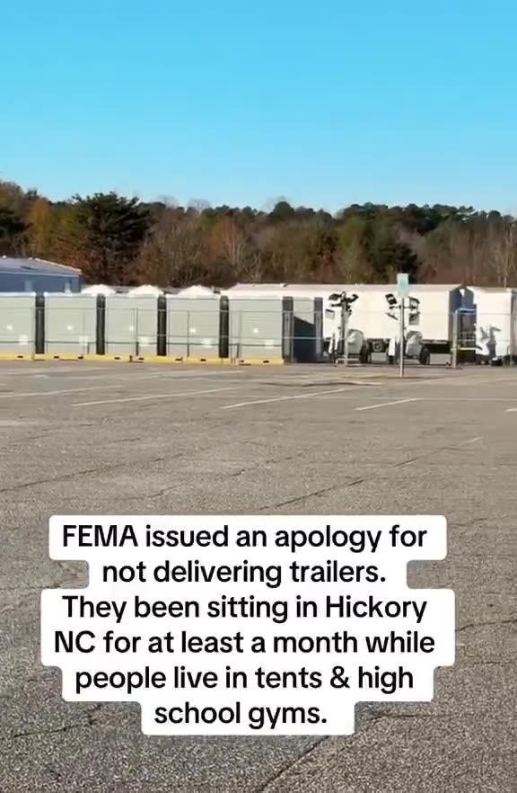 While hurricane Helene victims sleep in tents FEMA trailers unused | Check Description
