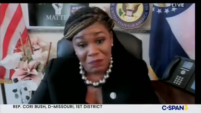 Cori Bush accuses the fossil fuel industry of being “a striking example of white supremacy.”