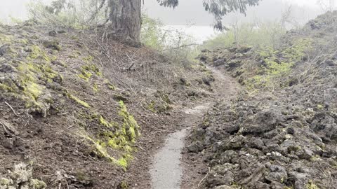 Exploring Volcanic Lava Fields in the Rain – Clear Lake Loop – Central Oregon – 4K