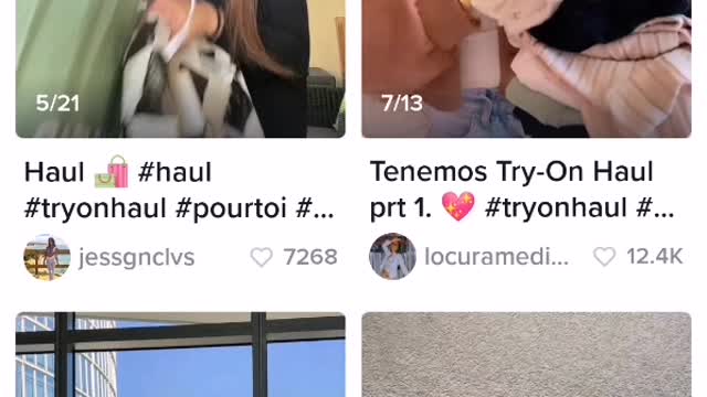 TikTok trend: Try-on Haul